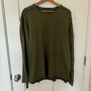 Banana Republic 100% Cotton Olive Green Long Sleeve Men's Shirt - Size XL